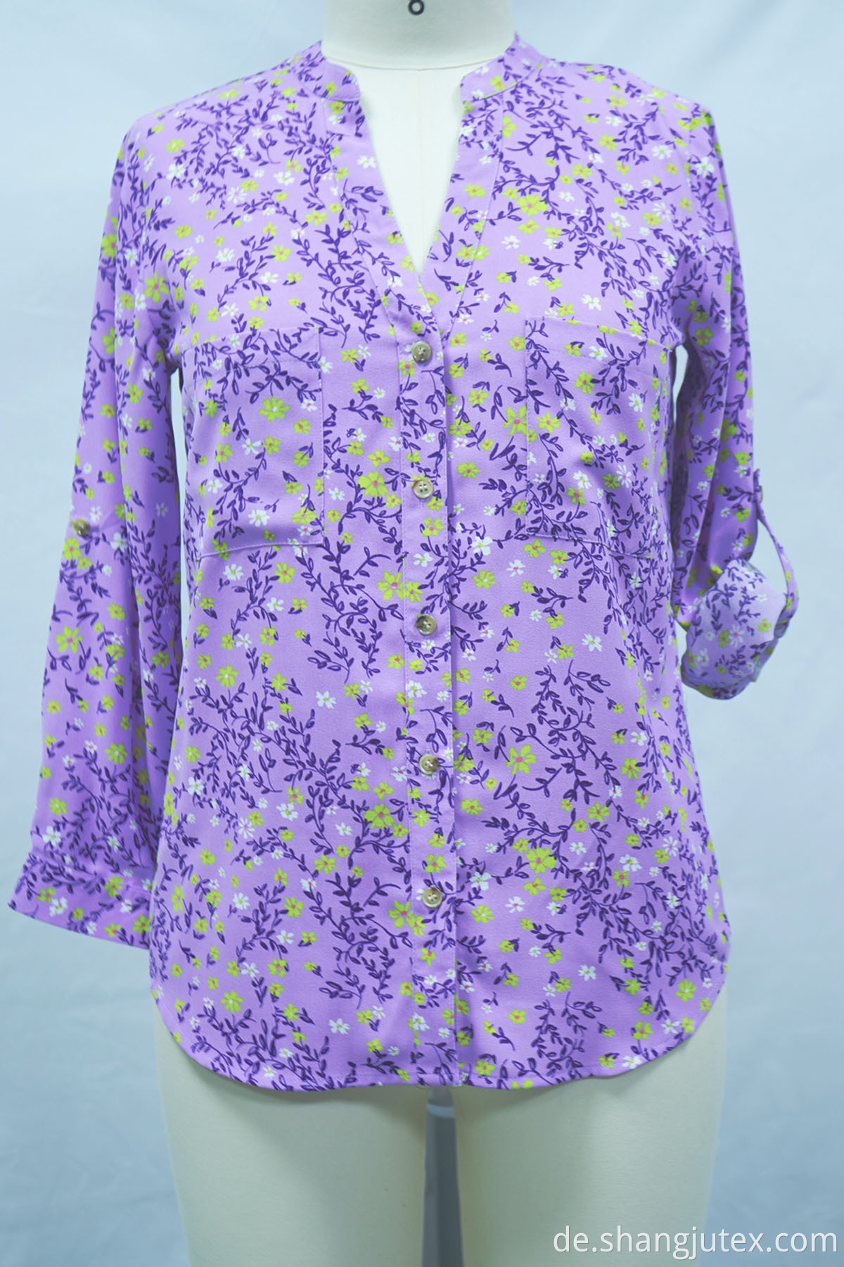 front have pockets of women's shirt 